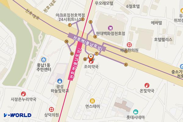 브라운스톤 천호 위치 지도 — 서울특별시 강동구 천호대로 1006