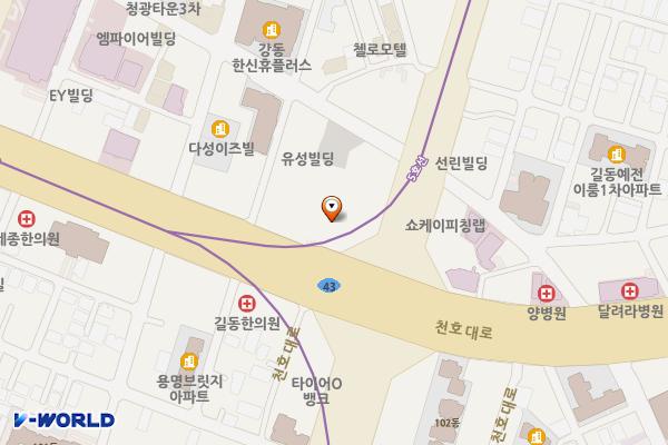 강동그린타워 위치 지도 — 서울특별시 강동구 천호대로 1139