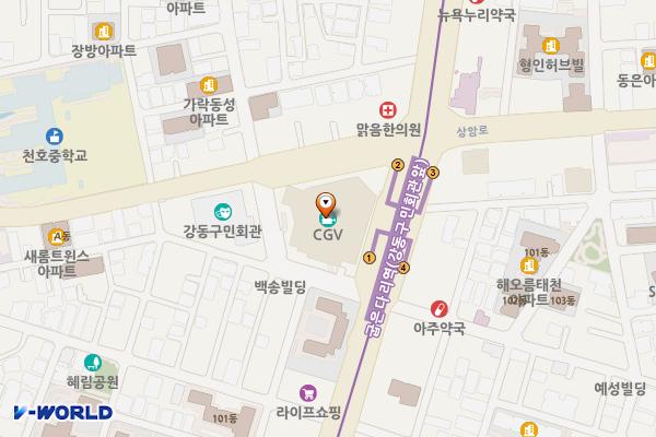 홈플러스 강동점 위치 지도 — 서울특별시 강동구 양재대로 1571
