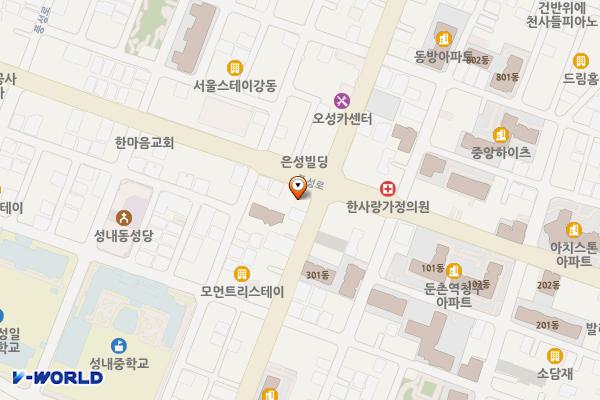 소망빌딩 위치 지도 — 서울특별시 강동구 성안로 71