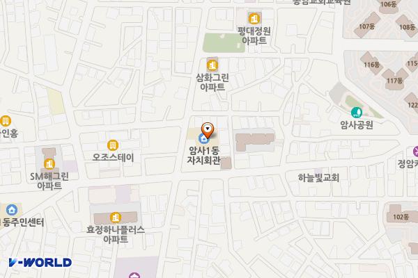 암사1동 자치회관 화장실 위치 지도 — 서울특별시 고덕로24길 49