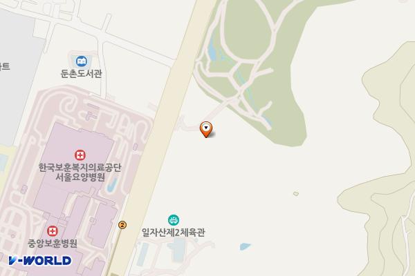 일자산 제1체육관 뒤쪽 위치 지도 — 서울특별시 강동구 둔촌동 산125