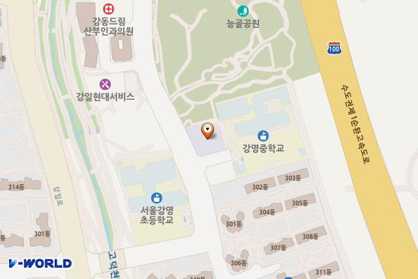 강동유소년스포츠센터 화장실 위치 지도 — 서울특별시 강동구 상일로12길 60