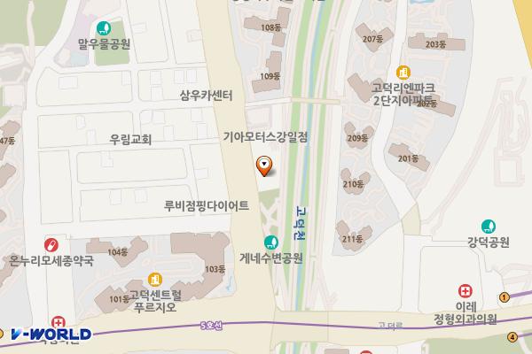 해뜨는 주유소 위치 지도 — 서울특별시 강동구 상일로 132