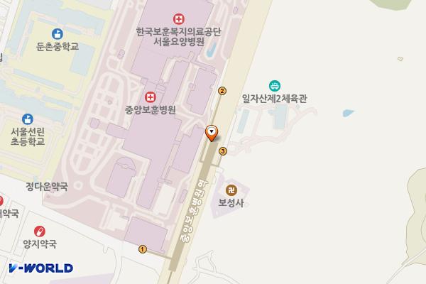 9호선 중앙보훈병원역 위치 지도 — 서울특별시 강동구 둔촌동 6-3