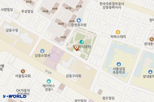 성내하니공원 위치 지도 — 서울특별시 강동구 성내로3가길 71