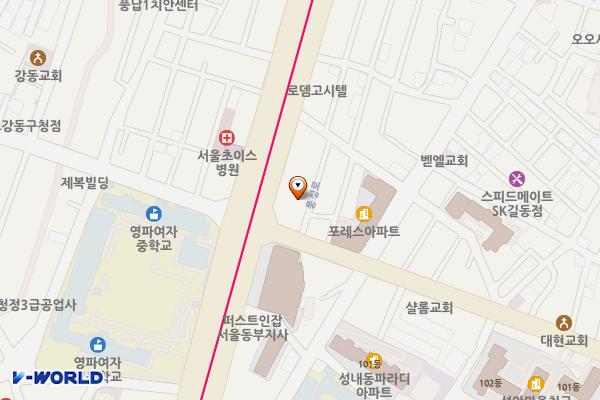 ㈜소모에너지 성내주유소 위치 지도 — 서울특별시 강동구 올림픽로 578