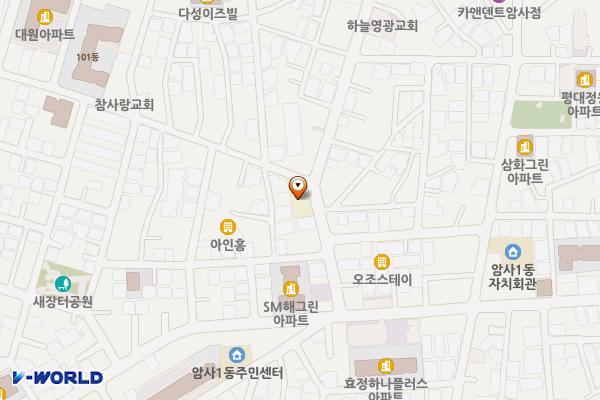 암사도서관 화장실 위치 지도 — 서울특별시 강동구 고덕로 20길 42