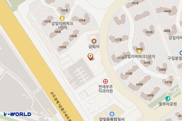 시립강동청소년센터 위치 지도 — 서울특별시 강동구 아리수로 93길 47