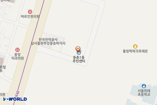 둔촌1동 주민센터 화장실 위치 지도 — 서울특별시 강동구 양재대로84길 31