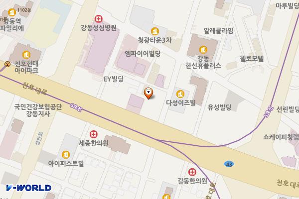 일성오피스텔 위치 지도 — 서울특별시 강동구 천호대로 1121
