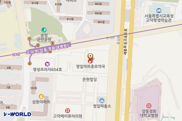 신세계 이마트 명일점 공중화장실 위치 지도 — 서울특별시 강동구 고덕로 276
