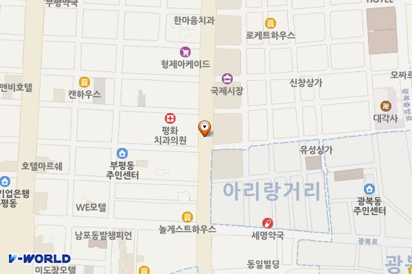 국제지하도상가A번화장실 위치 지도 — 부산광역시 중구 중구로 지하31