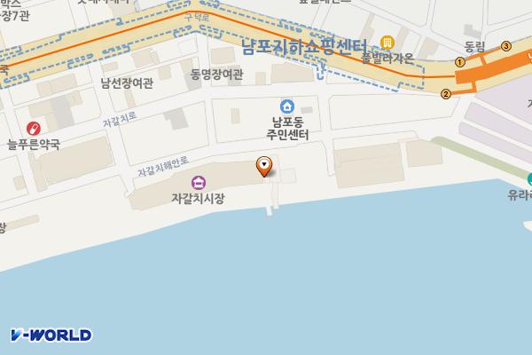 자갈치공중화장실 위치 지도 — 부산광역시 중구 자갈치해안로 58