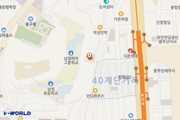 40계단문화관, 중구 국제화센터 위치 지도 — 부산광역시 중구 동광길 49