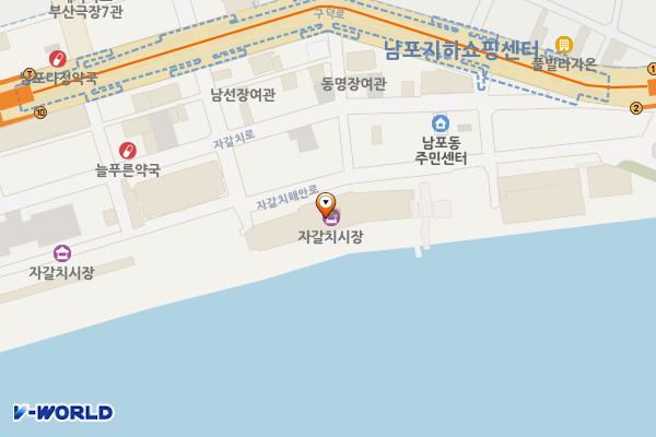 자갈치현대화시장 4층화장실 위치 지도 — 부산광역시 중구 자갈치해안로 52, 자갈치시장 (남포동4가)