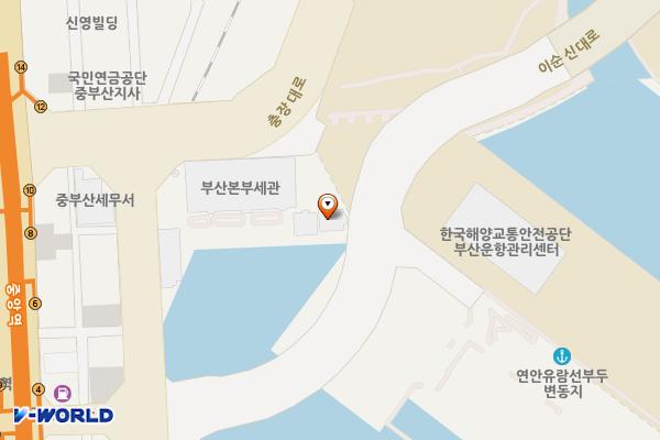 부산출입국외국인청 개방화장실 위치 지도 — 부산광역시 중구 충장대로 22-1