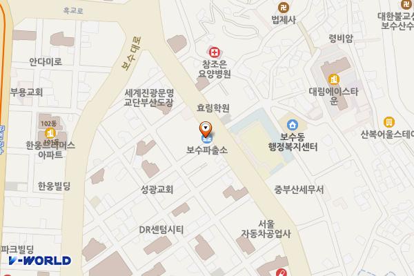 보수파출소 위치 지도 — 부산광역시 중구 흑교로 77