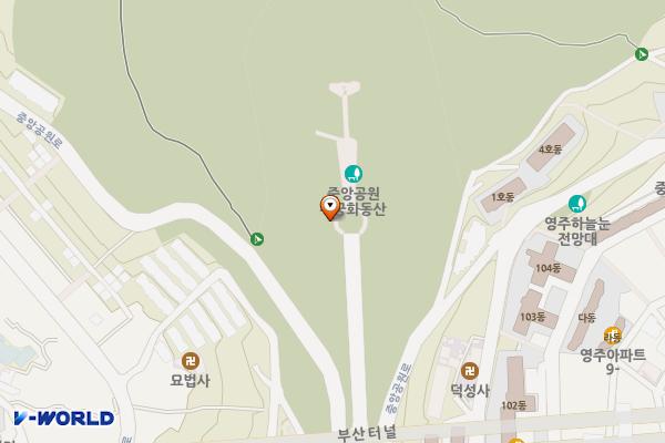 중앙공원 충혼탑 위치 지도 — 부산광역시 중구 중앙공원로 87