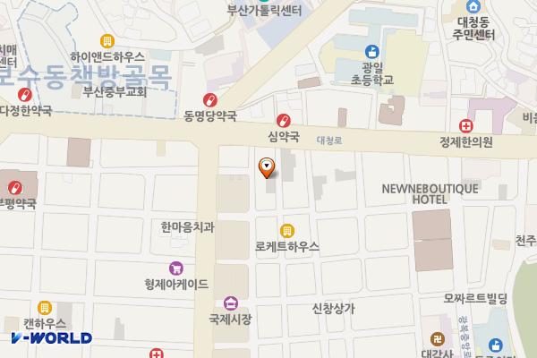 신창공영주차장 위치 지도 — 부산광역시 중구 광복로35번길 35