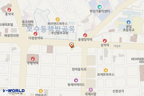 창선119안전센터 위치 지도 — 부산광역시 중구 대청로 68-1