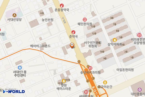 서대신우체국 위치 지도 — 부산광역시 서구 구덕로 313, 부산서대신동우체국 (서대신동2가)