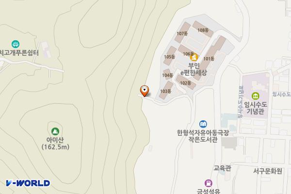부민산 체육공원 위치 지도 — 부산광역시 서구 해돋이로303번길