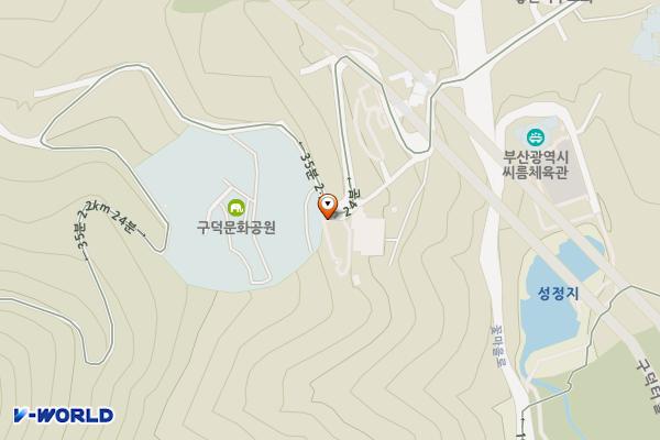 구덕문화공원(인공폭포 앞) 위치 지도 — 부산광역시 서구 꽃마을로163번길 73, 구덕문화공원 (서대신동3가)