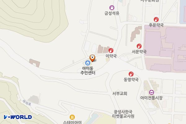 아미동 주민센터 위치 지도 — 부산광역시 서구 해돋이로269번길 17, 아미동주민센터 (아미동2가)