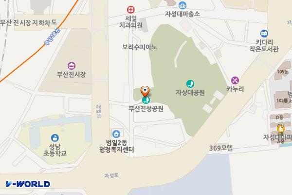 부산진성공원 서문 위치 지도 — 부산광역시 동구 자성로 99, 부산진성공원 서문,조선통신사역사관 (범일동)