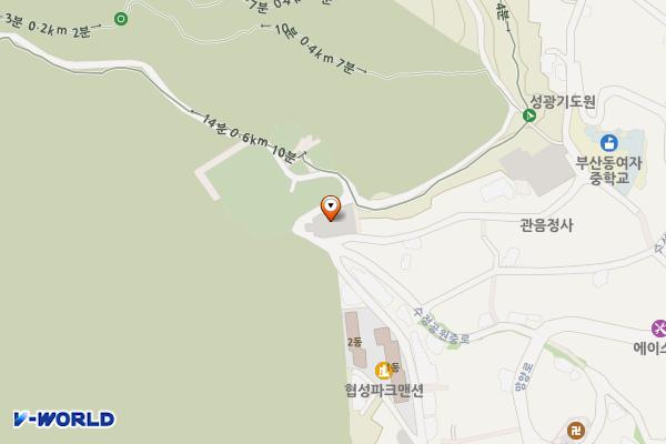 수정산가족체육공원 위치 지도 — 부산광역시 동구 수정공원로 63-1, 수정산 가족체육공원 (수정동)