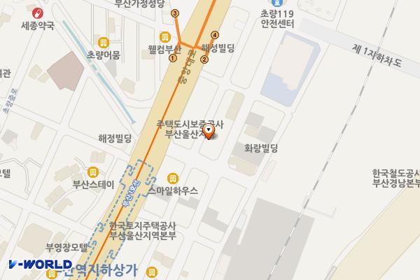 초량3동우체국 2층 위치 지도 — 부산광역시 동구 중앙대로236번길 3-4, 초량3동우체국 2층 (초량동)