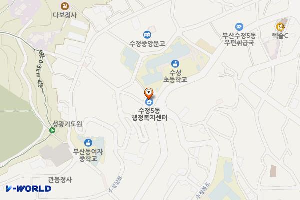 수정5동 행정복지센터 1층 위치 지도 — 부산광역시 동구 망양로795번길 2, 수정5동 복합커뮤니티센터 (수정동)