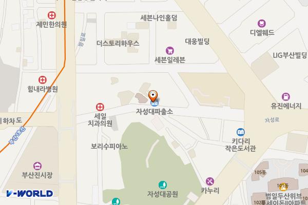 자성대파출소 1층 위치 지도 — 부산광역시 동구 자성공원로 15, 자성지구대 (범일동)