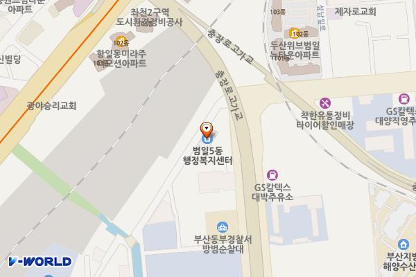 범일5동 행정복지센터 1층 위치 지도 — 부산광역시 동구 성남로47번길 13, 범일5동 행정복지센터 (좌천동)