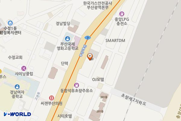 한국부동산원 1층 위치 지도 — 부산광역시 동구 중앙대로 314, 한국부동산원 부산동부지사 1층 (초량동)