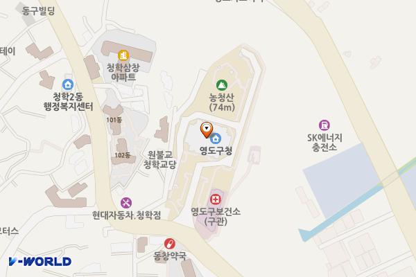 영도구청(본관) 위치 지도 — 부산광역시 영도구 태종로 423
