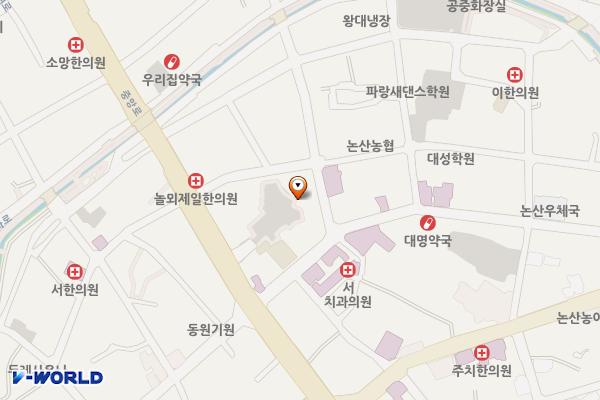 화지시장3 노외주차장 위치 지도 — 충청남도 논산시 중앙로 486