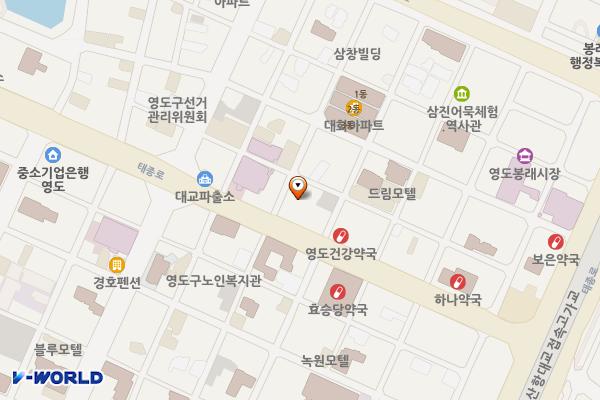 부산영도우체국 위치 지도 — 부산광역시 영도구 태종로 89