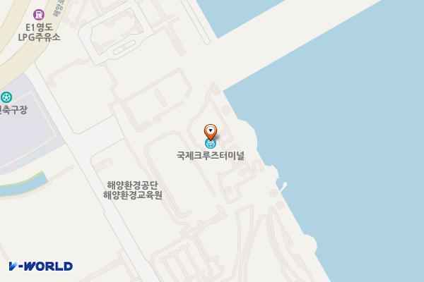부산항국제크루즈터미널 위치 지도 — 부산광역시 영도구 해양로301번길 17 국제크루즈터미널