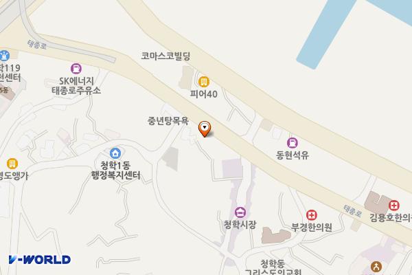 태종대새마을금고(청학지점) 위치 지도 — 부산광역시 영도구 태종로 310-1(청학동)
