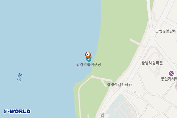 금강유원지 주차장 위치 지도 — 충청남도 논산시 강경읍 금백로 7-49