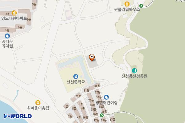 신선3동 공영주차장 위치 지도 — 부산광역시 영도구 영마루길 143