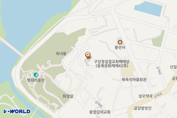 옥녀봉 주차장 위치 지도 — 충청남도 논산시 강경읍 북옥리 109-11