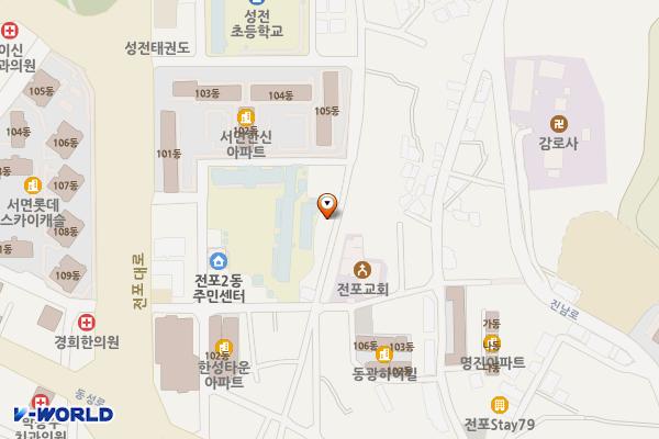 밭개마을센터 위치 지도 — 부산광역시 부산진구 동성로112번길 47 (전포동)