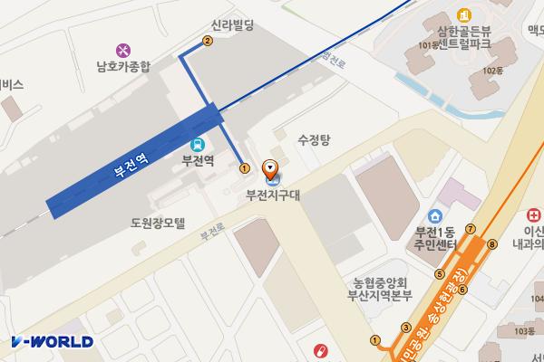 부전지구대 위치 지도 — 부산광역시 부산진구 부전로 185