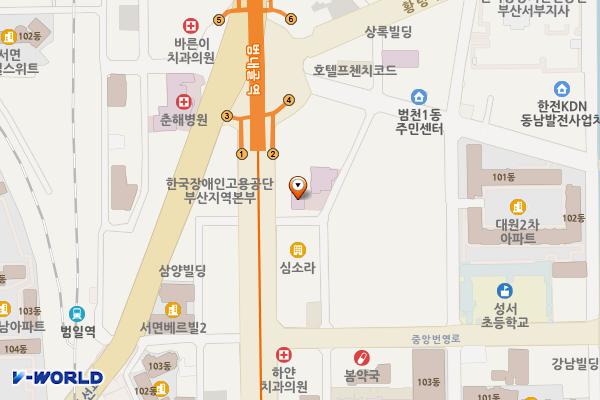 부산진구보건소 위치 지도 — 부산광역시 부산진구 황령대로8번길 36