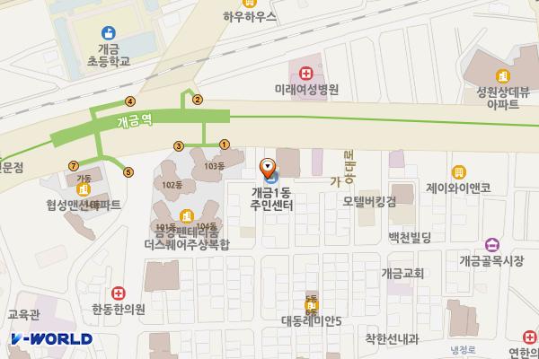 개금1동주민센터 위치 지도 — 부산광역시 부산진구 가야대로454번길 9