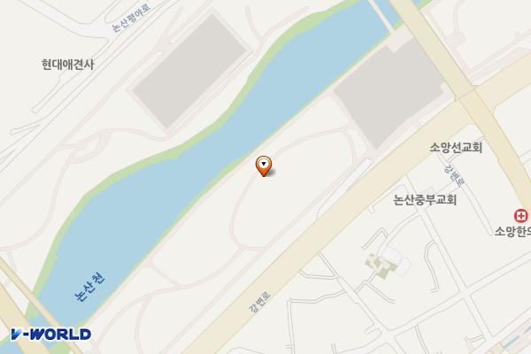 대교 하상주차장 위치 지도 — 충청남도 논산시 대교동 319
