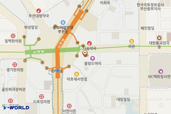 서면전자랜드 위치 지도 — 부산광역시 부산진구 서전로 4  (부전동)